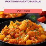 Pakistani potato masala gives your potatoes some spice and makes an excellent wrap filler!
