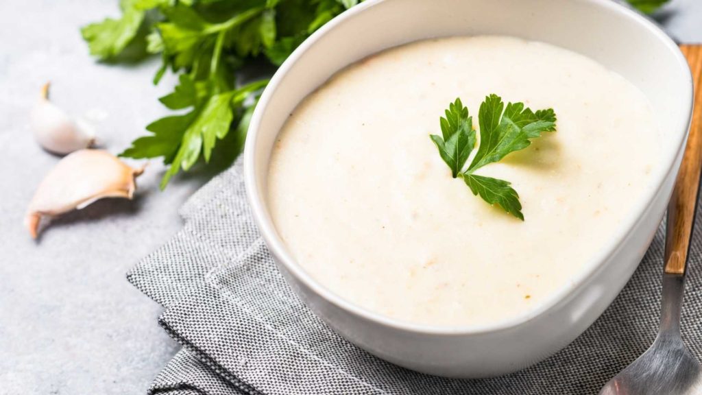 Garlicky Potato Soup Fat-Free Option