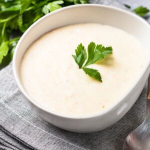 Garlicky Potato Soup Fat-Free Option