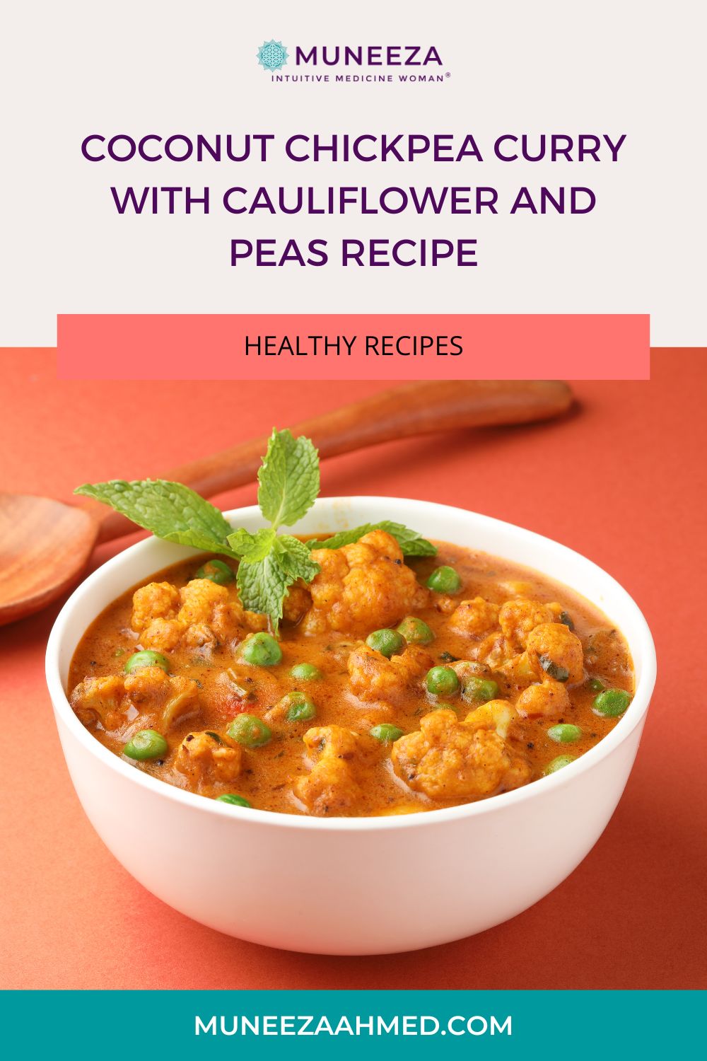 Coconut Chickpea Curry With Cauliflower And Peas | Muneeza Ahmed