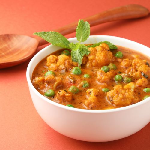 Coconut Chickpea Curry With Cauliflower And Peas | Muneeza Ahmed