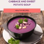 Coconut Curry Purple Cabbage and Sweet Potato Soup