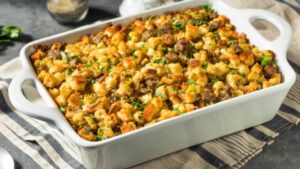 My vegan, gluten-free stuffing has all the flavors and none of the harmful ingredients. Your friends and family will be coming back for seconds!