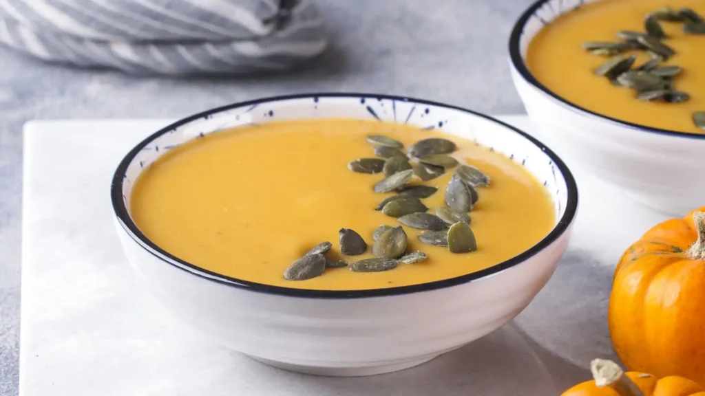 Creamy Pumpkin Soup in a bowl