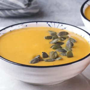 Creamy Pumpkin Soup in a bowl
