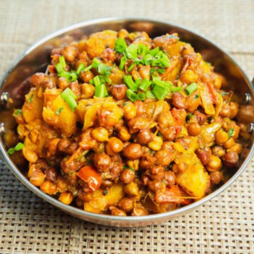 Mom’s Fragrant Aloo Chana Masala (Oil And Fat-Free) | Muneeza Ahmed