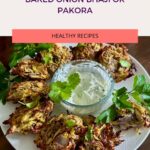 Onion bahji or pakora is a traditional Indian street food that combines thinly sliced onions with a flavorful, spicy batter to make an irresistible light, crispy, and flavorful treat for your tastebuds.