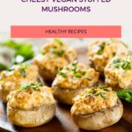 My cheesy vegan stuffed mushrooms are deliciously decadent yet packed full of healing foods - the best of both worlds.