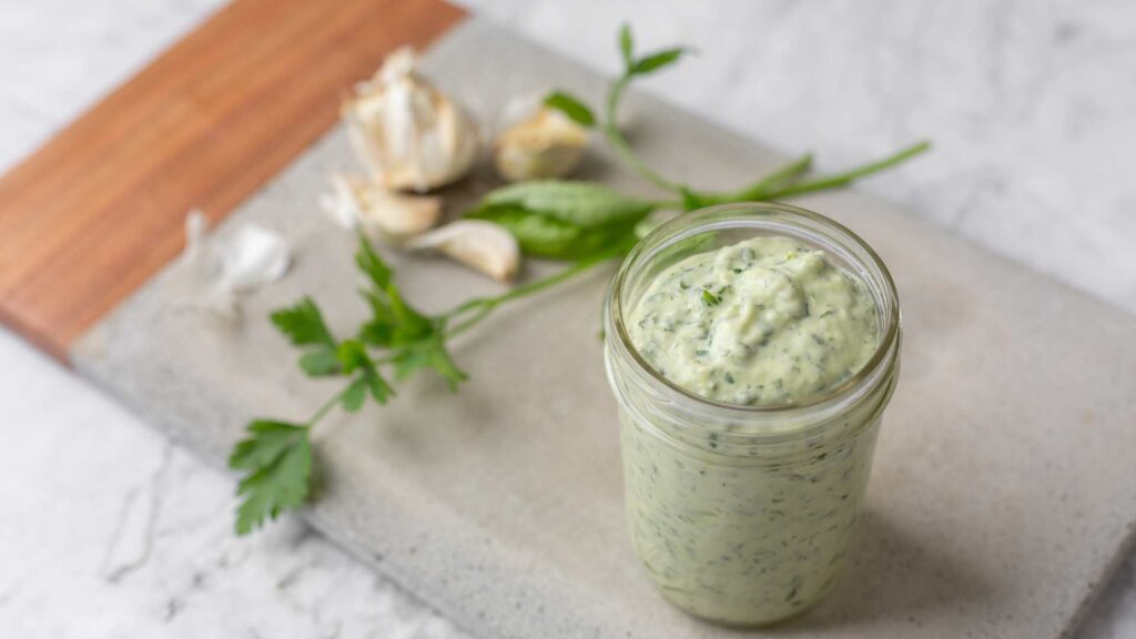 creamy vegan ranch dip recipe feature image