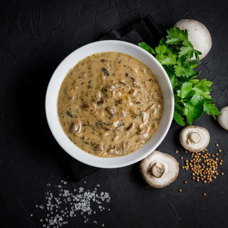 Fat-Free Creamy Mushroom Sauce | Muneeza Ahmed