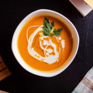 creamy roasted tomato soup recipe image