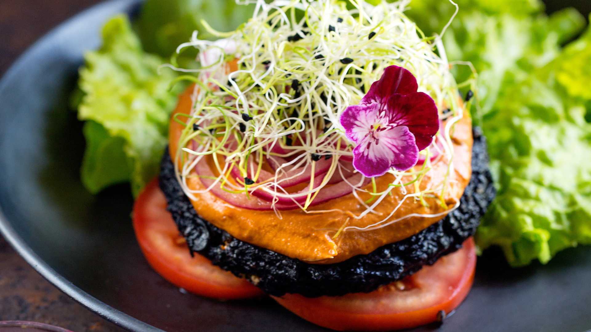 hearty black bean sweet potato burger feature image