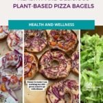Healthy and delicious Plant-based pizza bagels pinterest pin