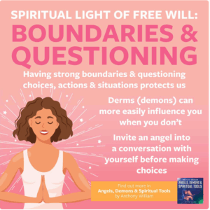 Spiritual light of free will boundaries and questioning screen shot