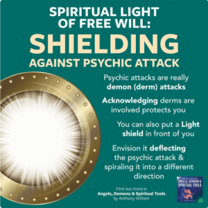 spiritual light of free will shielding against a psychic attack screenshot