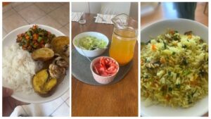 My daughter's meals in peru