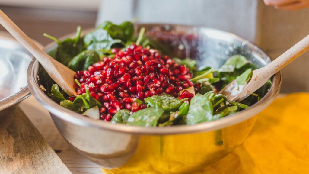 Winter salad with Butternut SQuash and Cranberry Dressing feature image