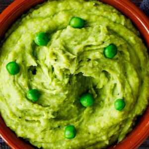 Masala pea mash recipe in a bowl