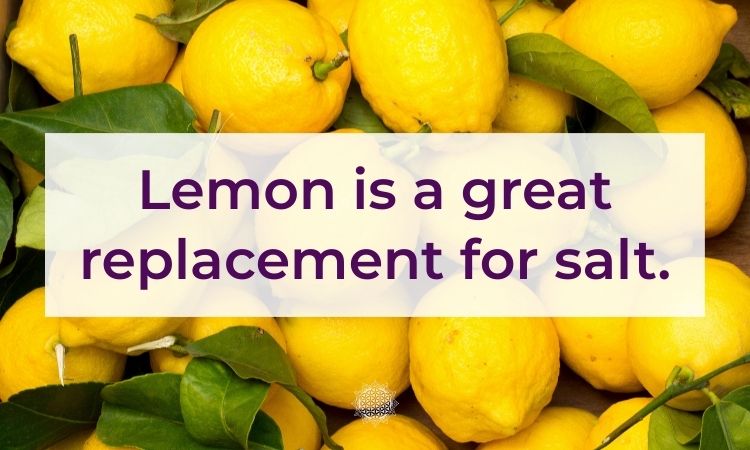 fresh lemons with leaves used as a natural salt replacement in green mint chutney