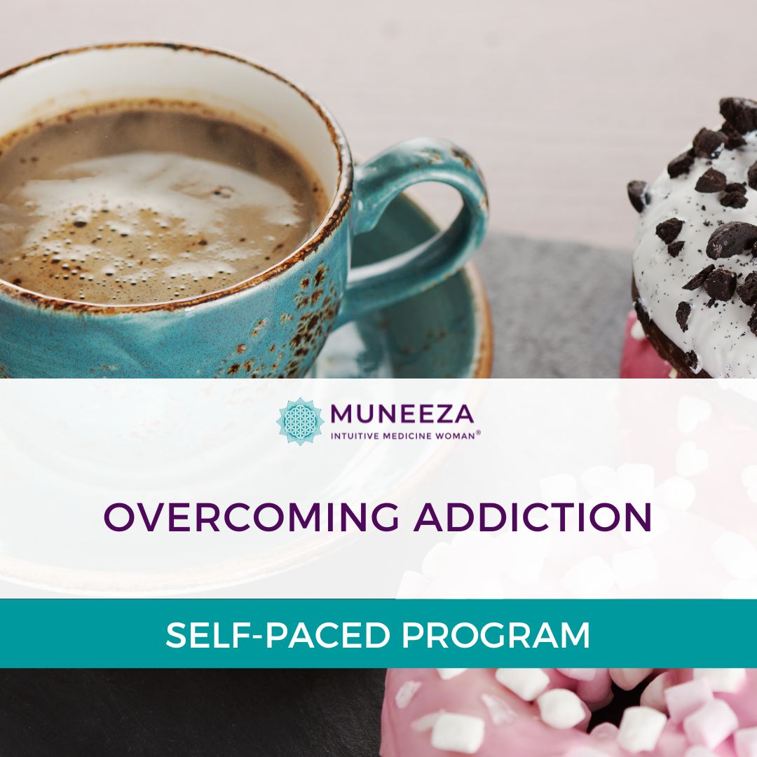 Overcoming Addictions Title with coffee and doughnuts