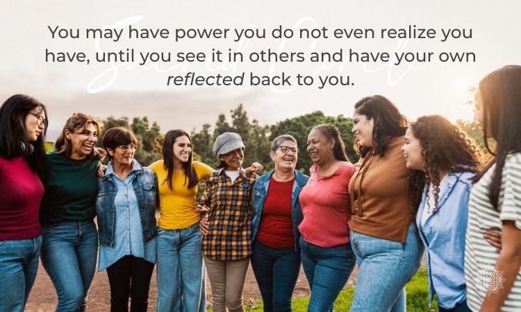 A multigenerational group of women having fun in a public park - sacred circles.