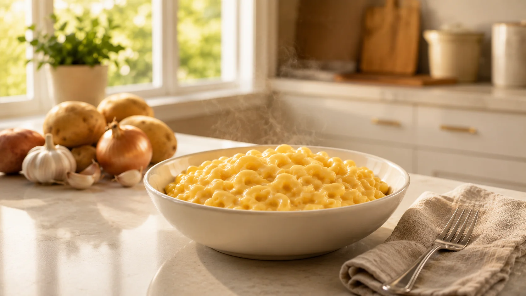 Mac and Cheese with potato cheese sauce