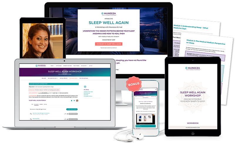 What you get when you purchase the sleep well again workshop by Muneeza Ahmed