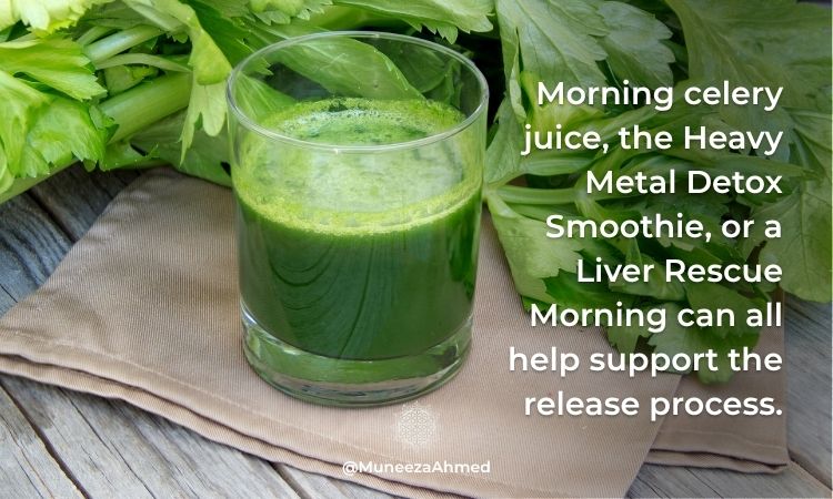 Morning Celery Juice alleviates cleanse cravings