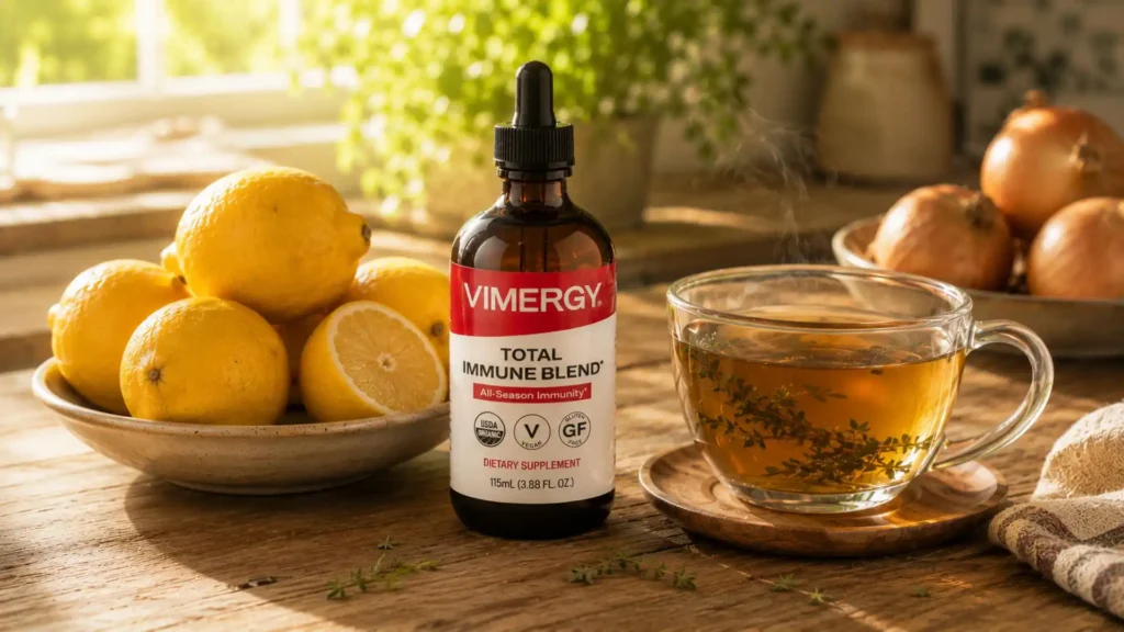 Vimergy Total Immune Blend liquid supplement for lung infections