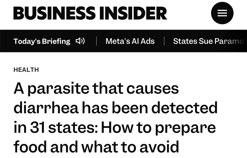 Cyclospora outbreak in 31 states