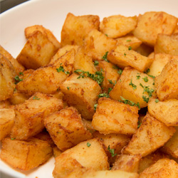Herbed potatoes cooked to perfection