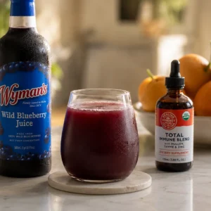 Wild Blueberry Mocktail with Vimergy Total Immune Blend